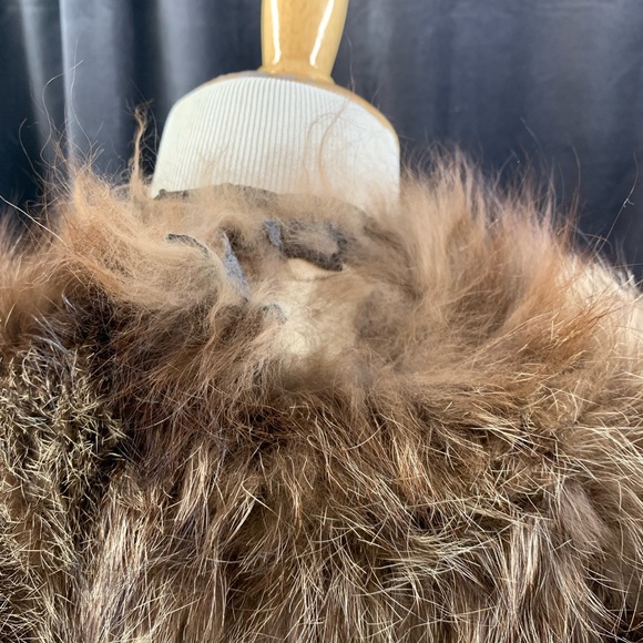 Vintage Joe Potzner Genuine Real Badger Fur Stole Wrap - Picture 7 of 7